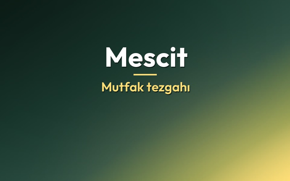 Mescit Mutfak tezgahı